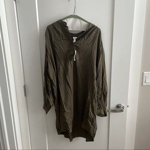 olive green long sleeve dress